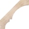 Ekena Millwork 3 1/2"W x 18"D x 18"H Balboa Smooth Knee Brace, Douglas Fir BRC04X18X18BOA00SDF - alternate 2